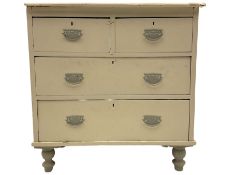 Victorian white painted pine chest