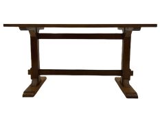 Rowntrees of Scarborough - mid 20th century oak rectangular dining table
