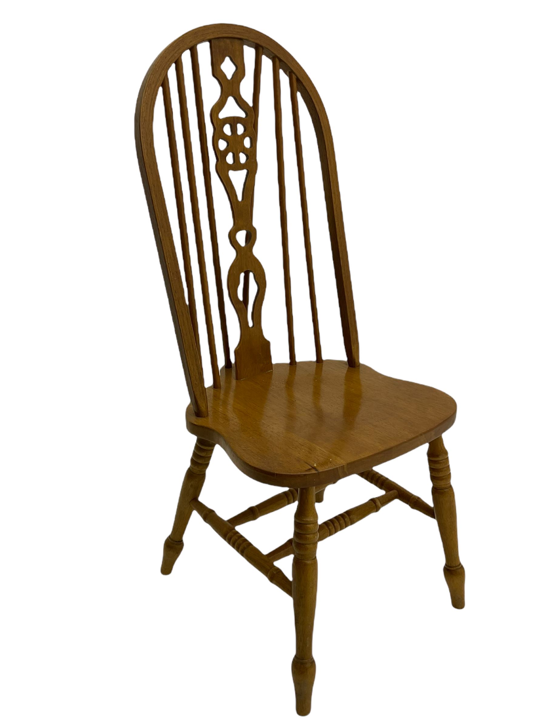 Set of six lightwood Windsor style dining chairs - Image 11 of 12