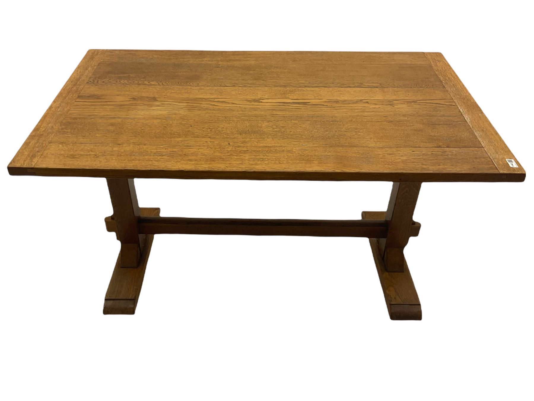 Rowntrees of Scarborough - mid 20th century oak rectangular dining table - Image 2 of 6