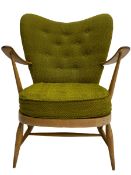 Ercol beech framed open armchair