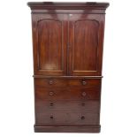 Victorian mahogany linenpress