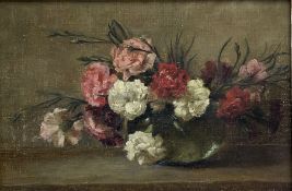 L Emery (British exh.1889-1906): Still Life Bowl of Carnations