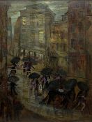 Constance-Anne Parker (British 1921-2016): Theatre Set - Dancing in the Rain