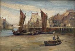 Horace Middleton (British exh.1902-1919): 'Whitby Harbour at Low Tide'