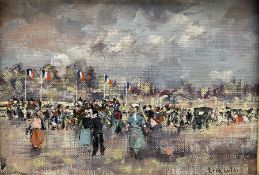 L Loir (French 1845-1916): Bastille Day Parade