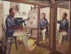 Neil Tyler (British 1945-): 'Yours Truly' - artist's self portrait