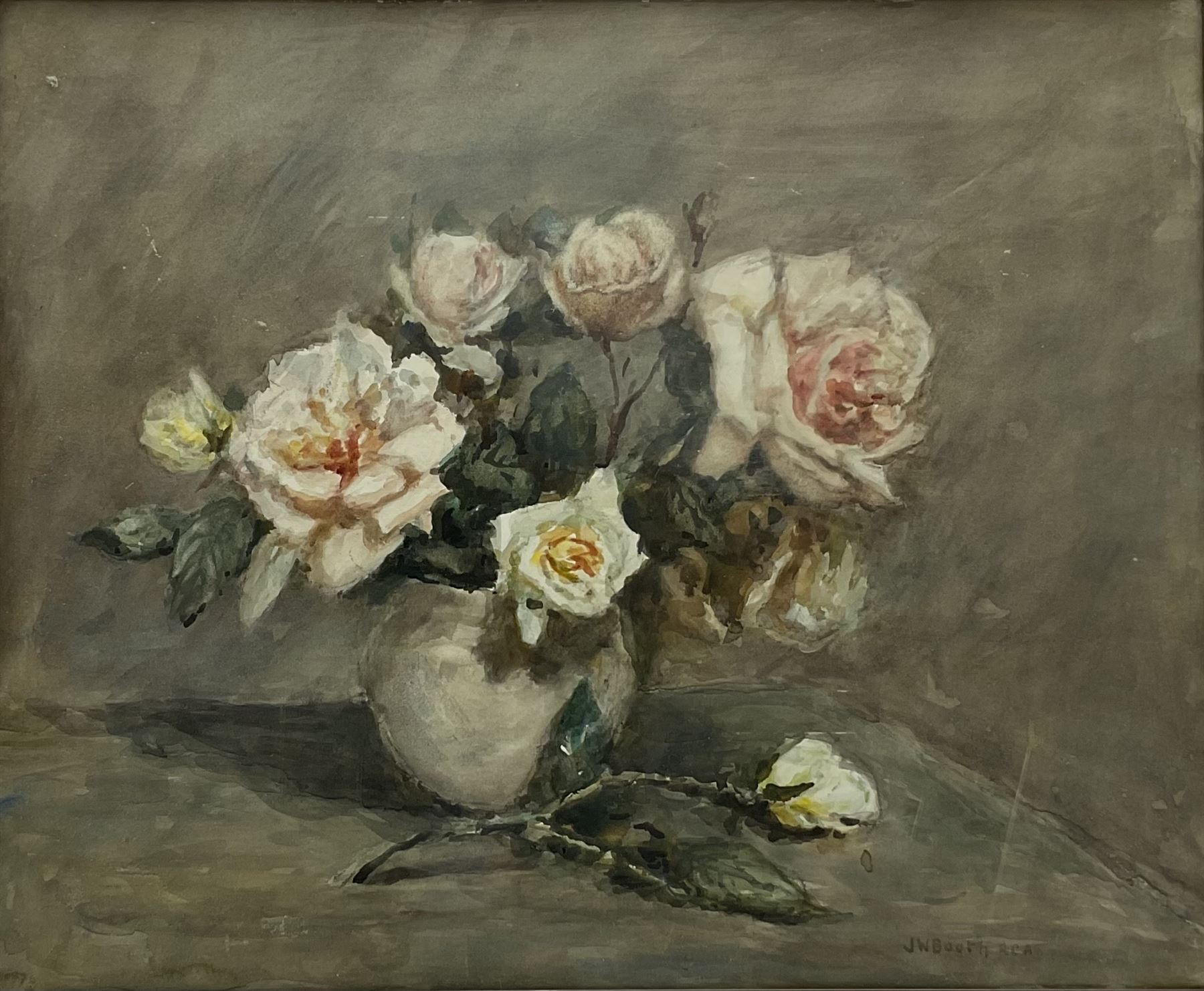 James William Booth (Staithes Group 1867-1953): Still Life of Roses