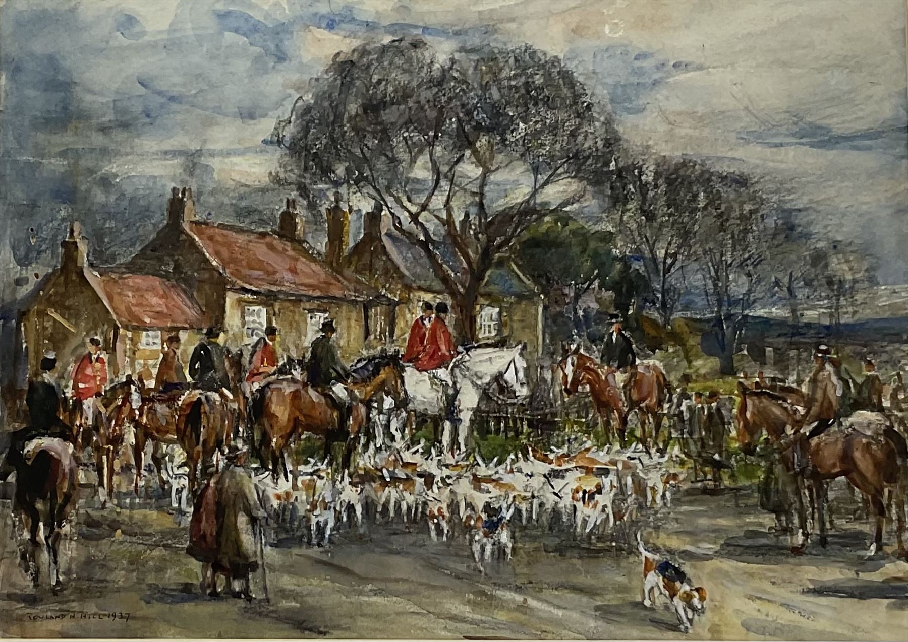 Rowland Henry Hill (Staithes Group 1873-1952): 'Goathland Hounds at Lythe'