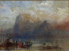 Circle of Joseph Mallord William Turner (1775-1851): Italianate Coastal scene