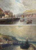 Walter Linsley Meegan (British c1860-1944): Scarborough and Whitby Harbours