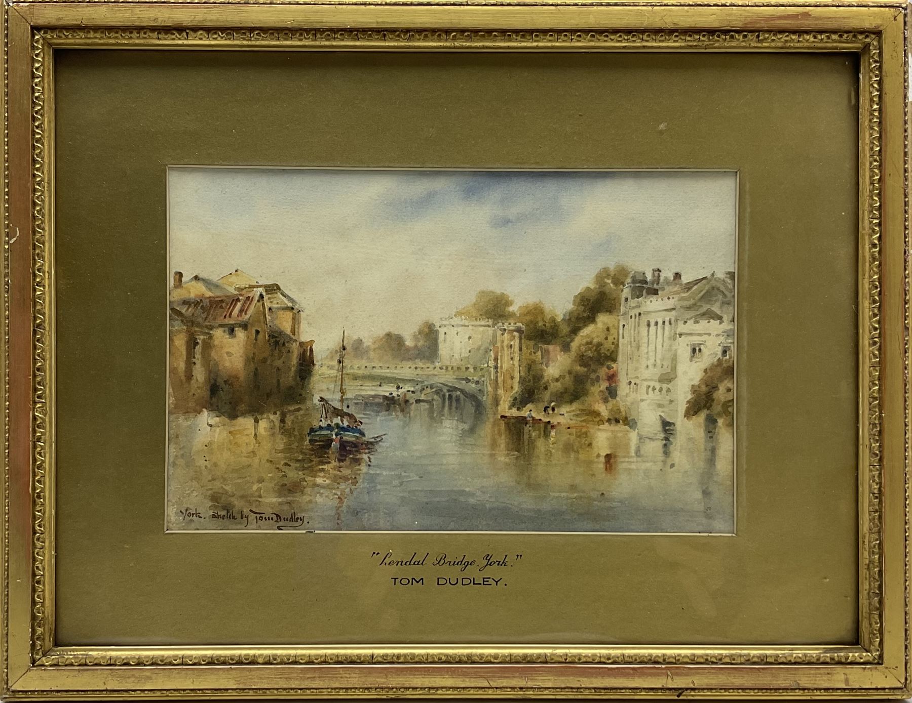 Thomas 'Tom' Dudley (British 1857-1935): Lendal Bridge York - Image 4 of 4