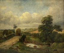 Septimus Dawson (British c.1852-1890): 'Landscape near Scalby Station' Scarborough