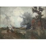 W* M* L*** (Continental 19th/20th century): Country scene with Figures