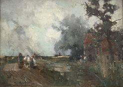 W* M* L*** (Continental 19th/20th century): Country scene with Figures