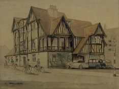 Allanson Hick (British 1898-1975): 'The Rose and Crown Beverley Bar'