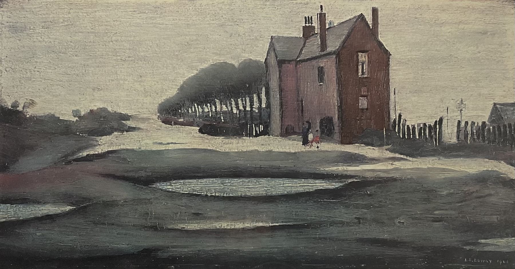 Laurence Stephen Lowry RBA RA (British 1887-1976). 'The Lonely House'