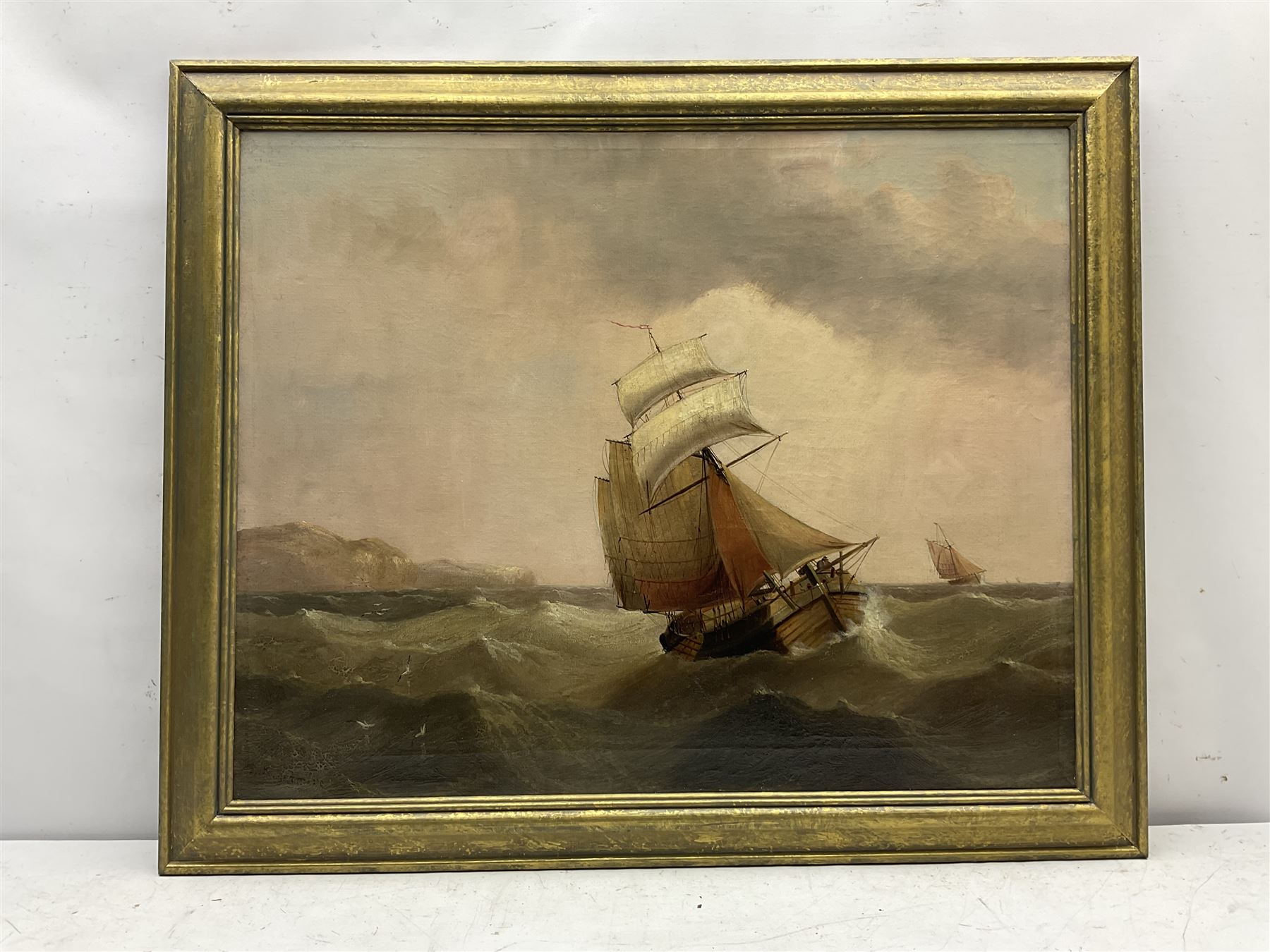 Edward King Redmore (British 1860-1941): Sailing Barges off the Coast - Image 2 of 4