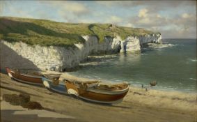 Walter Goodin (British 1907-1992): Cobles at North Landing Flamborough