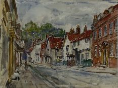 Rowland Henry Hill (Staithes Group 1873-1952): Street Scene