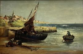 Alexander Young (Scottish 1865-1923): 'A Breton Fishing Haven'