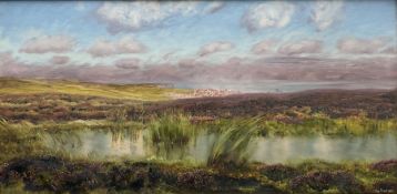 John Brett (British 1831-1902): 'Fylingdales Moor' looking towards Whitby