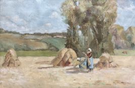 E H Rigg (Staithes Group 1868-1947): The Harvest Field