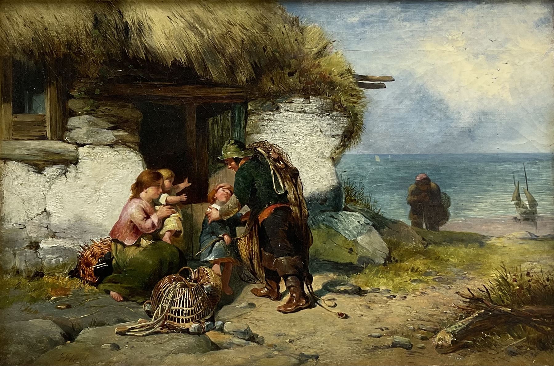 James John Hill (British 1811-1882): The Fisherman's Family