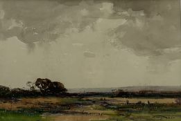 Kershaw Schofield (British 1872-1941): Flatland Broads Landscape