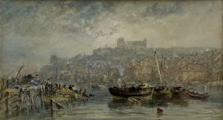 George Weatherill (British 1810-1890): Fishing Boats in the Upper Harbour Whitby