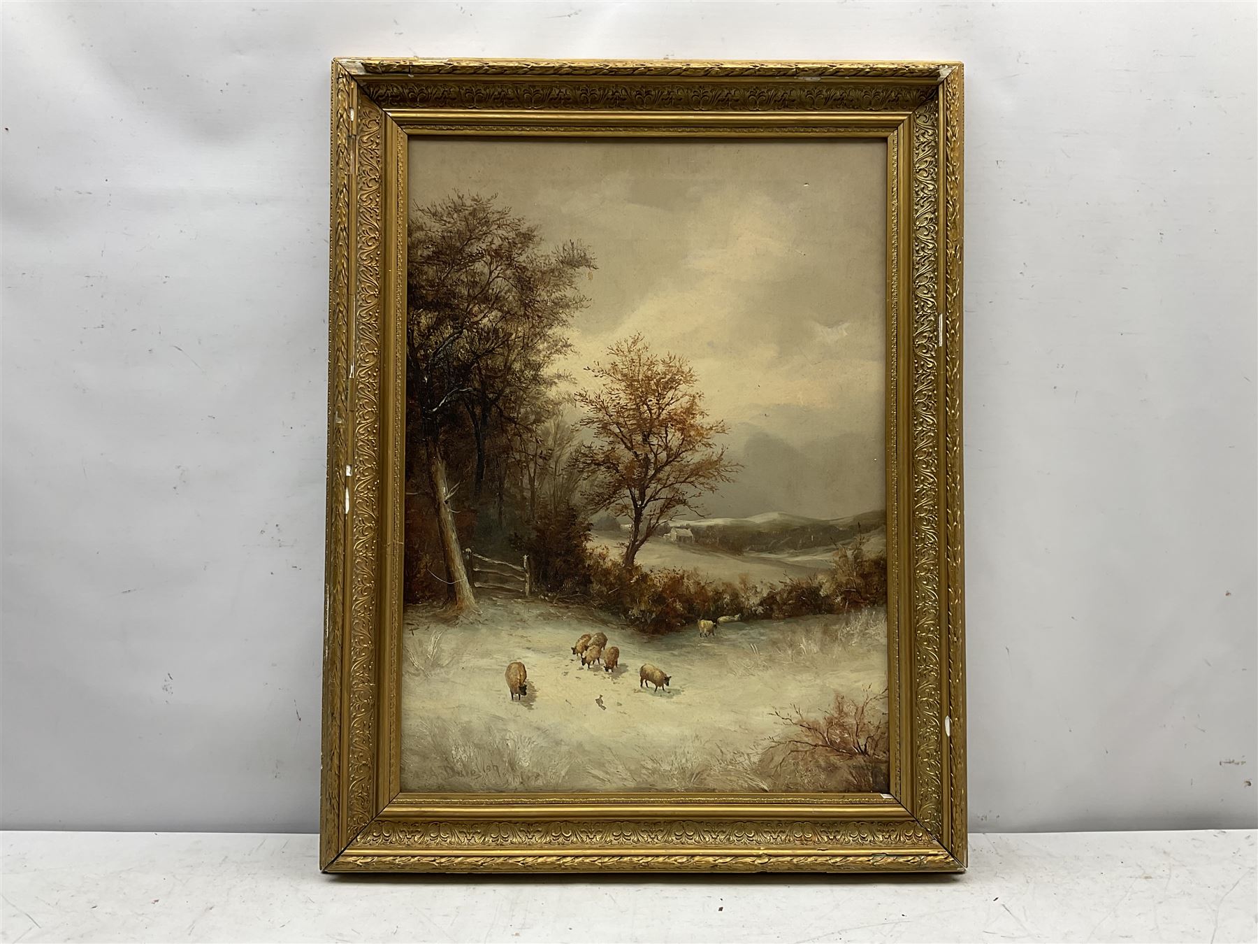 Andrew Adie Dalgleish (Scottish exh.1880-1904): 'Winter Ayrshire' - Image 3 of 4