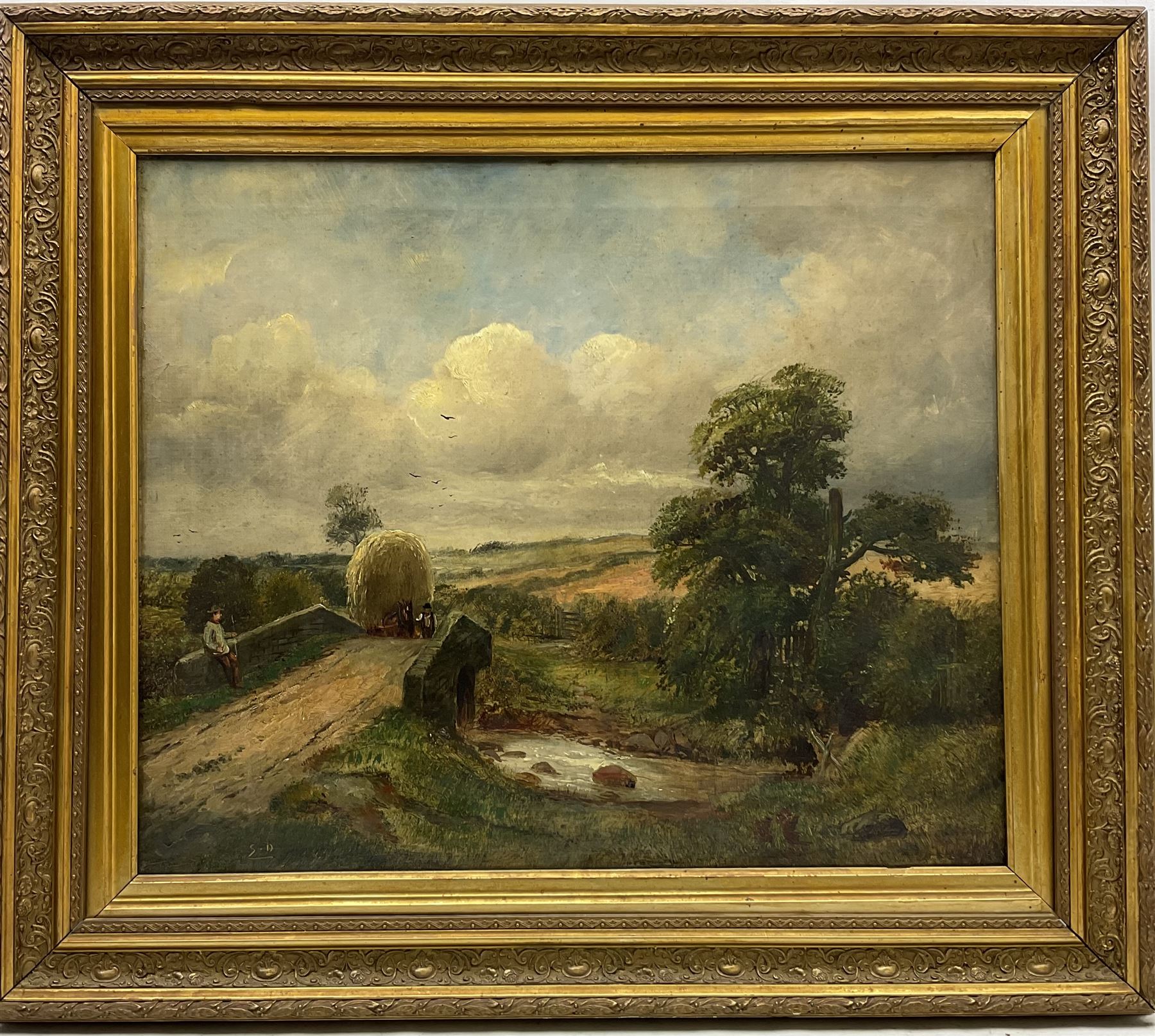 Septimus Dawson (British c.1852-1890): 'Landscape near Scalby Station' Scarborough - Image 2 of 4