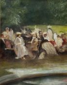 Emile Hoeterickx (Belgian 1853-1923): Fashionable Ladies in the Park