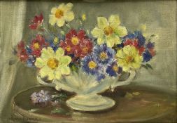 Owen Bowen (Staithes Group 1873-1967): Still Life of Flowers in a Vase