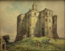 Frederick (Fred) Lawson (British 1888-1968): Warkworth Castle Northumberland
