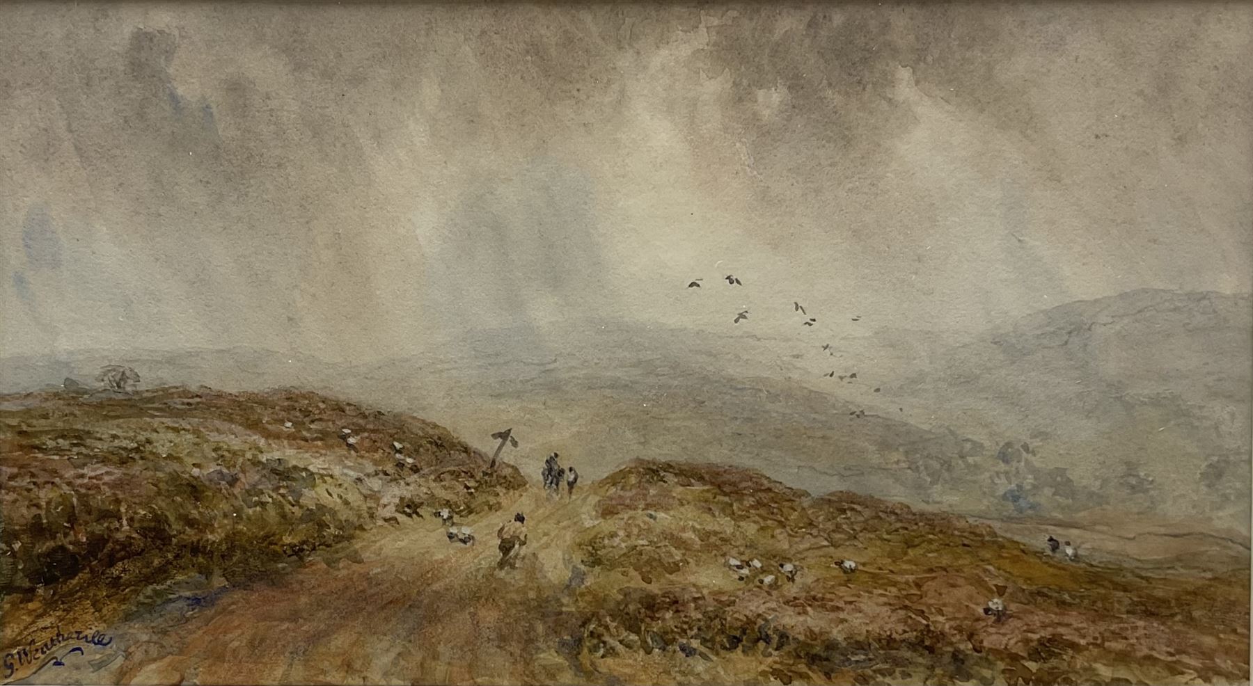 George Weatherill (British 1810-1890): 'On the Moor' & 'On the Coast' - Image 2 of 9