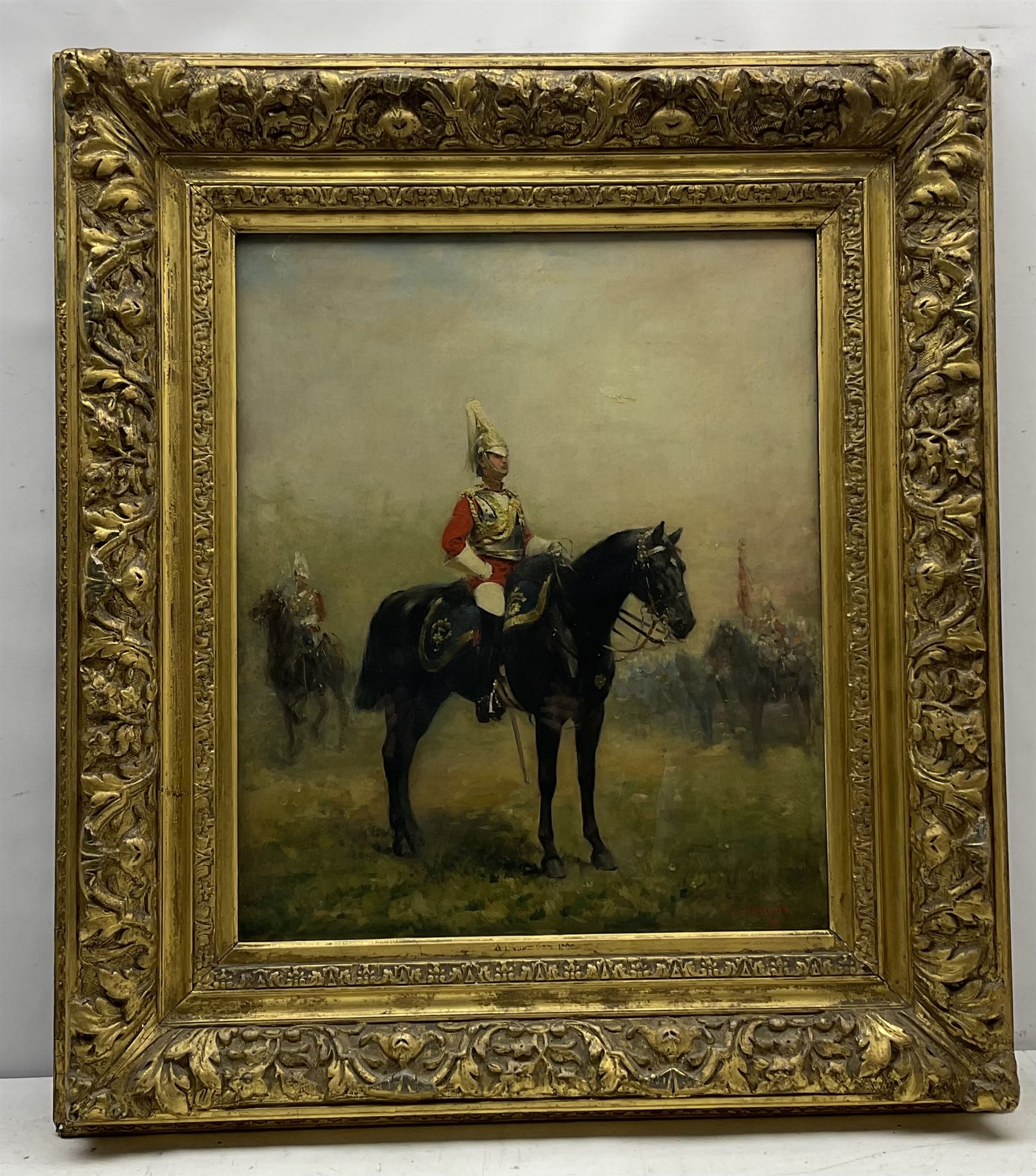 G Lindheimer (19th century): Mounted Dragoon Guardsman - Image 2 of 4
