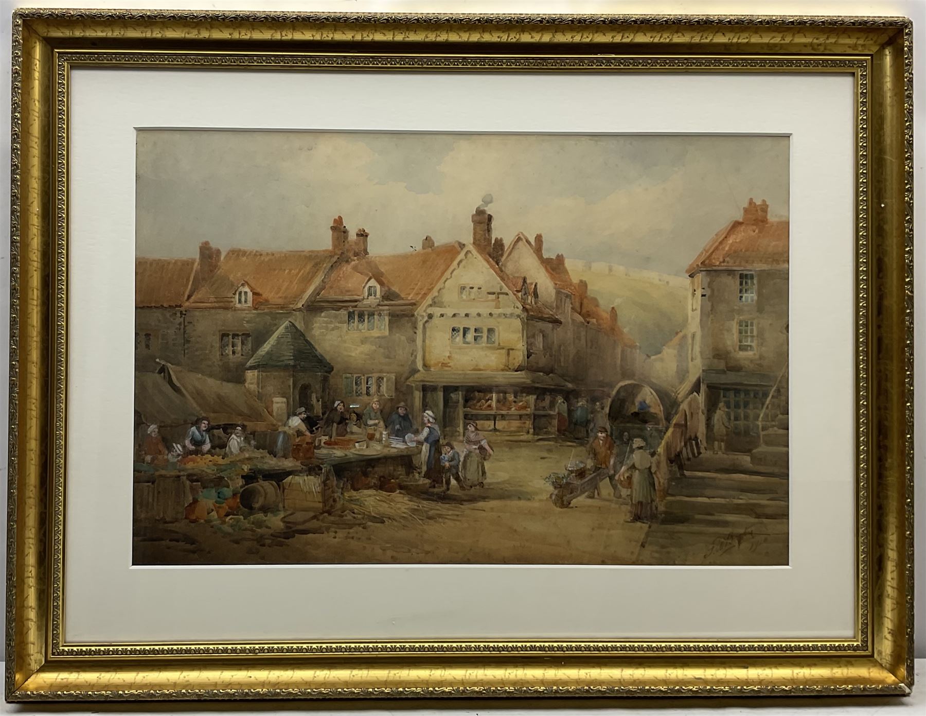 Frederick William Booty (British 1840-1924): 'Newborough Street and Carr Street Scarborough' - Image 2 of 4