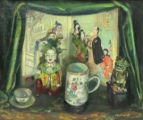 George Herbert Buckingham Holland (British 1901-1987): 'Chinese Theatre' still life