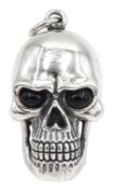 Large silver skull pendant