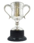 George IV silver twin handled trophy cup