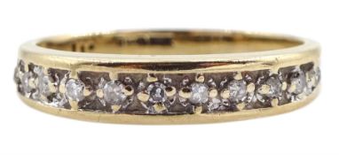 9ct gold diamond half eternity ring