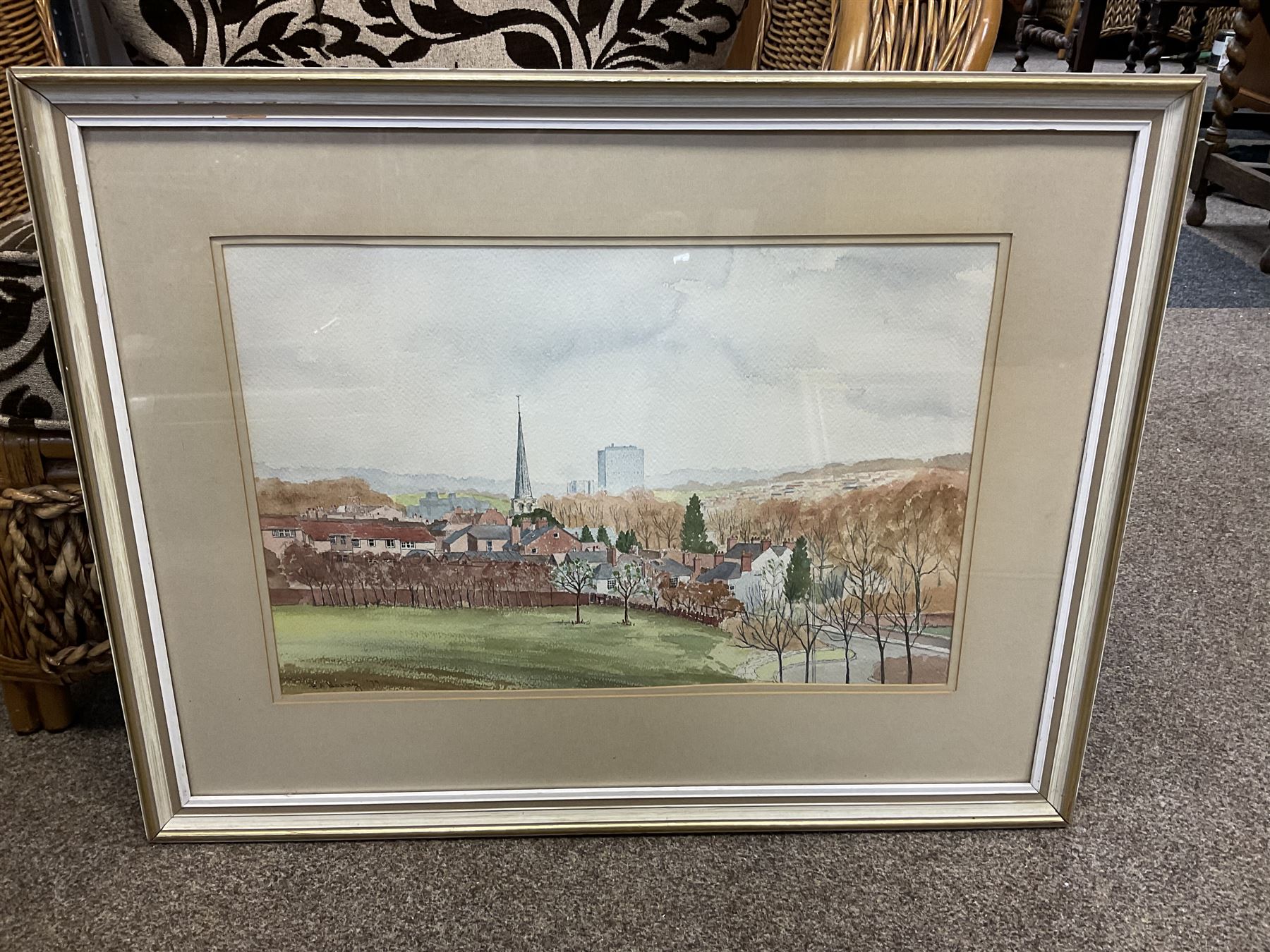 E A Harvey (British 20th century); Suburban landscape watercolour signed and dated together with wat - Image 7 of 8