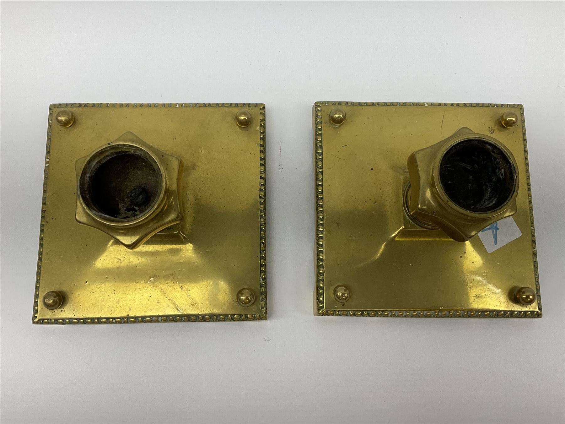 Pair of brass candlesticks - Image 2 of 4