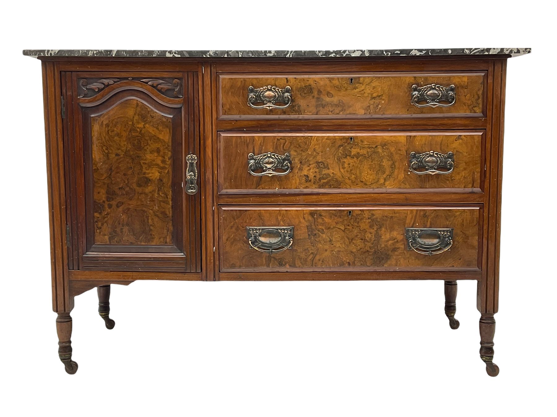 Late 19th century walnut washstand