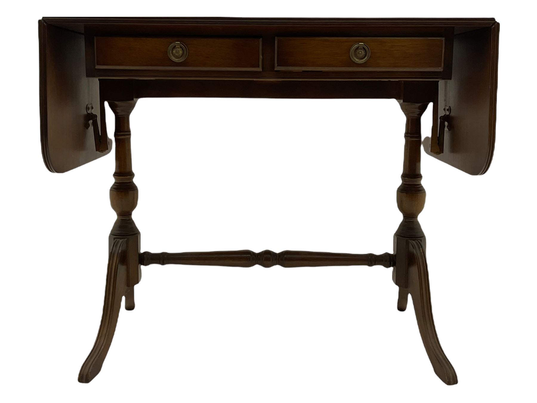 20th century mahogany drop leaf sofa table