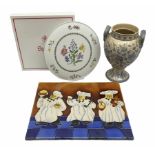 Group of ceramics comprising Spode ‘Summer Palace’ boxed plate