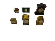 Six Miniature mantle clocks