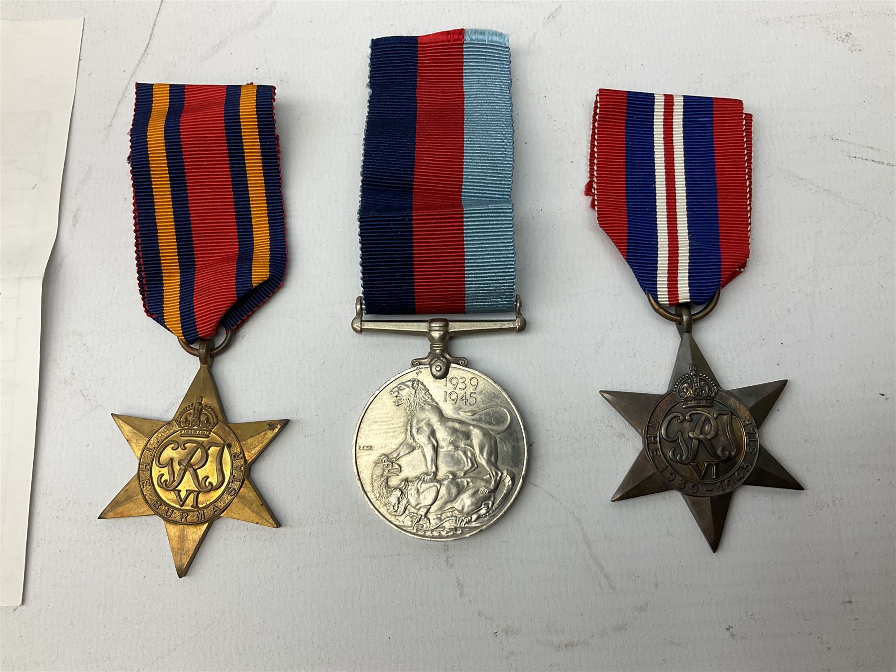 WWII group of three medals comprising war medal - Image 2 of 4