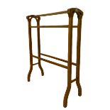 Late Victorian satin walnut towel rail